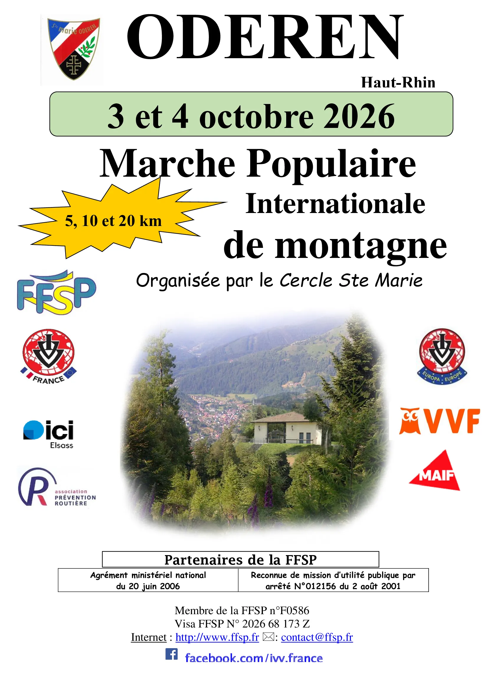 Illustration de « Marche populaire internationale de montagne 2026 » — Cercle Sainte Marie d'Oderen