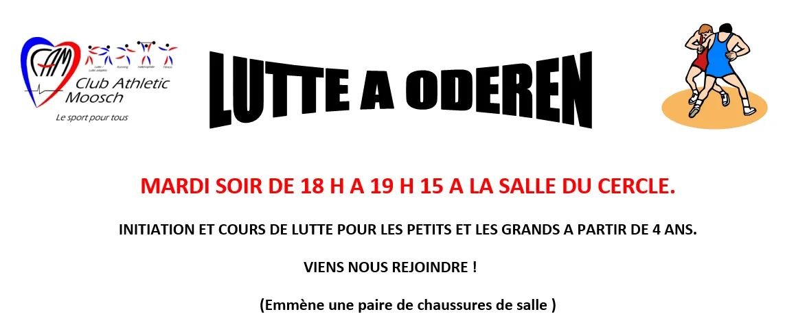 Affiche de la section lutte