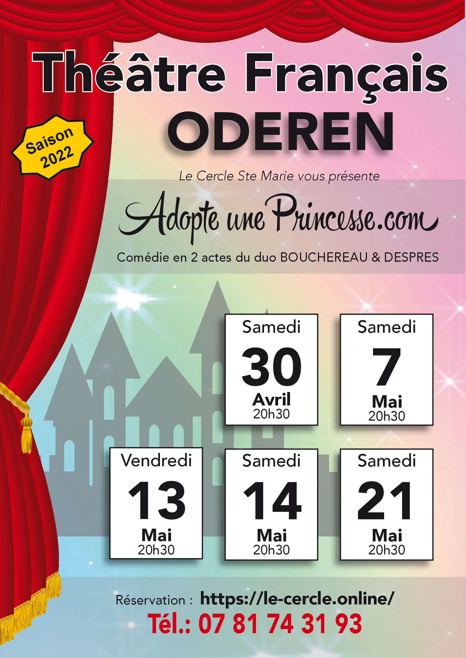 Affiche de la pièce Adopte une princesse.com