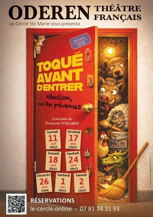 Affiche de la pièce Toqué avant d'entrer