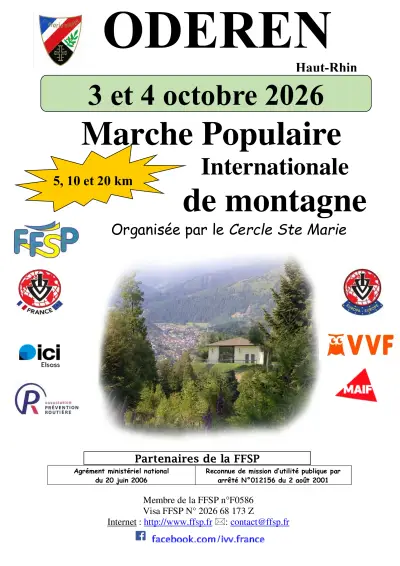 Illustration de « Marche populaire internationale de montagne 2026 » — Cercle Sainte Marie d'Oderen